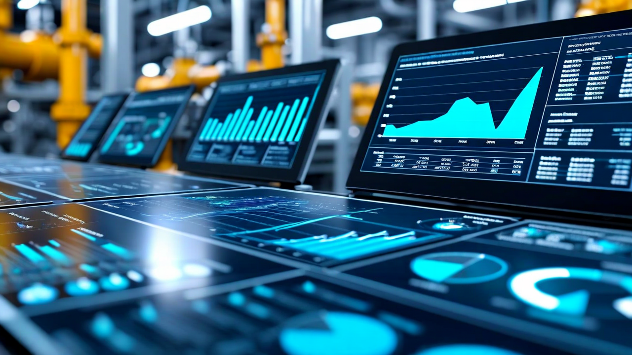 Analytics dashboard —  OEE metrics and trend charts